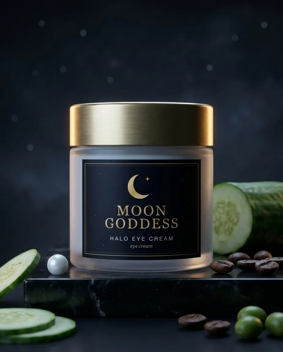 Halo Eye Cream with cucumber and coffee beans